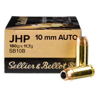 Sellier & Bellot 10mm Auto Ammunition 1000 Rounds JHP 180 Grain