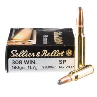 Sellier & Bellot .308 Winchester Ammunition 180 Grain Soft Point 20 Rounds
