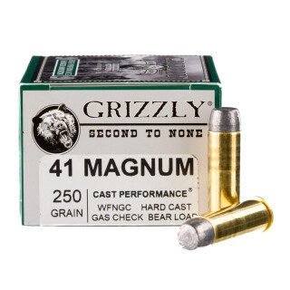 Grizzly Bear Load .41 Rem Mag Ammunition 20 Rounds WFNGC 250 Grain