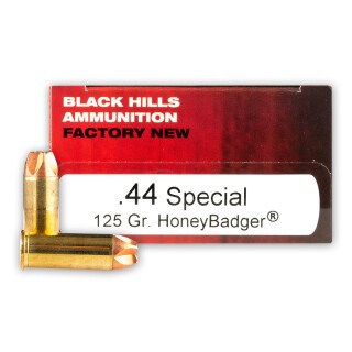 Black Hills .44 Special Ammunition 50 Rounds HoneyBadger 125 Grain