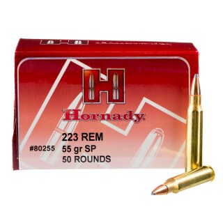 Hornady Custom .223 Remington Ammunition 500 Rounds SP 55 Grain