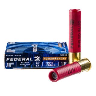 Federal Power-Shok .410 Ammunition 5 Rounds 2-1/2" HP Slug 1/4 oz
