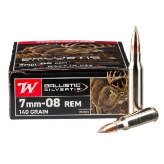 Winchester Silvertip 7mm-08 Remington Ammunition 20 Rounds BST 140 Grains SBST708