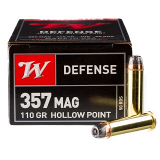 Winchester USA .357 Magnum Ammunition 50 Rounds, JHP, 110 Grain