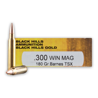 Black Hills Gold .300 Win Mag Ammunition 20 Rounds TSX 180 Grains
