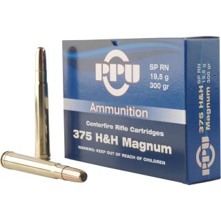 Prvi Partizan PPU Standard .375 H&H Mag Ammunition 10 Rounds 300 Grain SPRN 2460fps