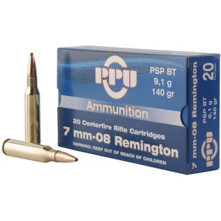 Prvi Partizan 7mm-08 Remington Ammunition 20 Rounds PSP BT 140 Grain