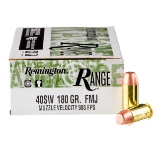 Remington Range .40 S&W Ammunition 50 Rounds FMJ 180 Grains
