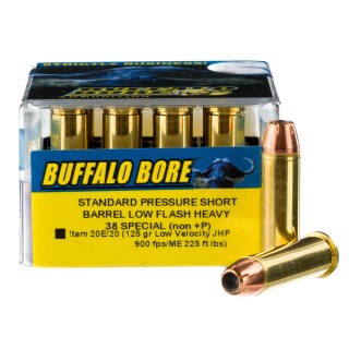 Buffalo Bore .38 Special Ammunition 20 Rounds JHP 125 Grain