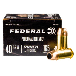 Federal Punch Defense .40 S&W Ammunition 20 Rounds JHP 165 Grain