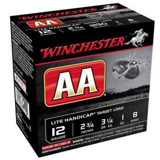 Winchester AA Lite Handicap 12 Gauge Ammunition 250 Rounds 2.75" #8 Lead