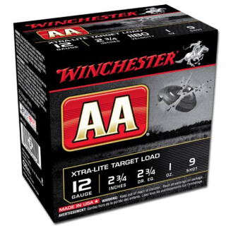 Winchester AA Xtra-Lite 12 Gauge Ammunition 250 Rounds 2.75" #9 Lead 1oz
