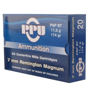 Prvi Partizan 7mm Rem Mag 174 Grain PSPBT 20 Round Box