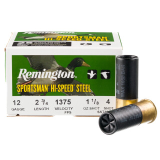 Remington 12 Gauge 2-3/4" #4 Steel 1.125 oz 25 Round Box