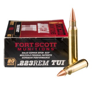 Fort Scott Munitions .223 Remington Ammunition 20 Rounds SCS TUI 40 Grain