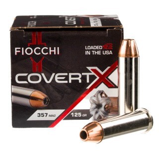 Fiocchi CovertX .357 Magnum Ammunition 20 Rounds JHP 125 Grains