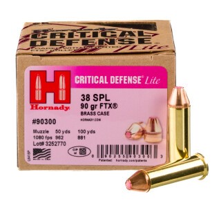 Hornady Critical Defense .38 Special Ammunition 25 Rounds FTX 90 Grain