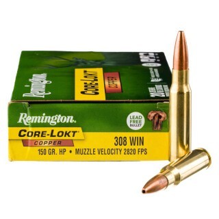 Remington Core-Lokt Copper .308 Winchester Ammunition 20 Rounds SCHP 150 Grains