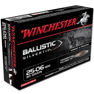 Winchester Ballistic Silvertip .25-06 Remington Ammunition 20 Rounds PT 85 Grain