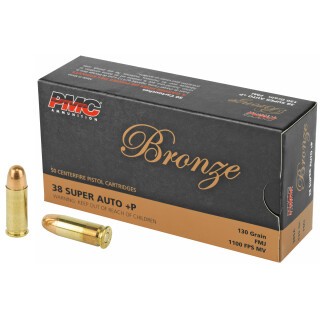 PMC Bronze .38 Super +P Ammunition 1000 Rounds FMJ 130 Grain
