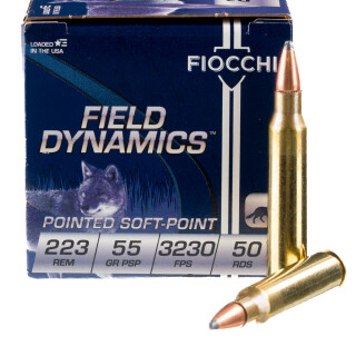 Fiocchi Field Dynamics .223 Remington Ammunition 50 Rounds PSP 55 Grain