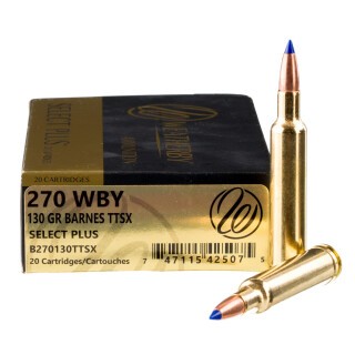 Weatherby .270 Weatherby Magnum Ammunition 20 Rounds TTSX 130 Grains