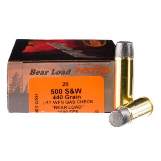 HSM Bear Load .500 S&W Magnum Ammunition 20 Rounds WFNGC 440 Grains