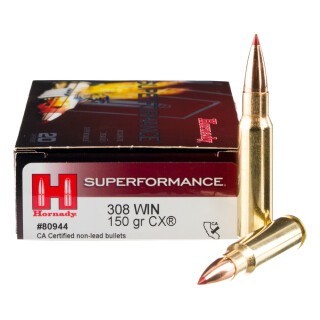 Hornady Superformance .308 Winchester Ammunition 20 Rounds CX 150 Grains