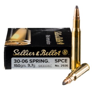 Sellier & Bellot .30-06 Springfield Ammunition 20 Rounds 150 Grain Soft Point Cutting Edge Projectile 2,887fps