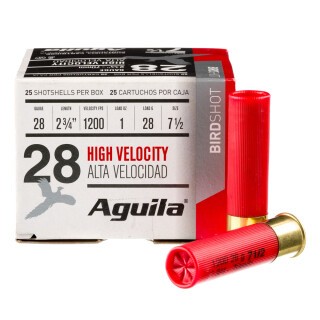 Aguila High Velocity Field 28 Gauge Shotshell 25 Rounds 2 3/4" Length 1 Ounce #7.5 Shot 1200fps