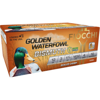 Fiocchi Golden Waterfowl 12 Gauge Ammunition 10 Rounds 3" #4 Bismuth 1-3/8oz