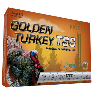 Fiocchi Golden Turkey TSS 12 Gauge Ammunition 5 Rounds 3" #9 Tungsten 1-5/8oz