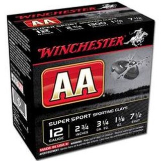 Winchester AA SS 12 Gauge Ammunition 250 Rounds 2-3/4" #7.5 Lead 1.875 oz