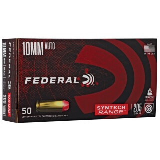 Federal Syntech Range 10mm Auto Ammunition 50 Rounds TSJ 205 Grain