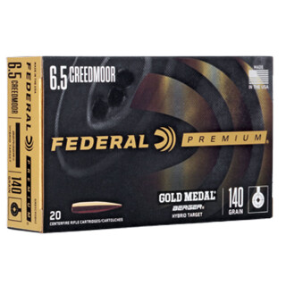 Federal Gold Medal Berger 6.5 Creedmoor Ammunition 20 Rounds Berger Hybrid BTHP 140 Grain