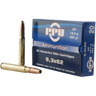 Prvi Partizan 9.3x62 Mauser Ammunition 20 Rounds SP 285 Grain