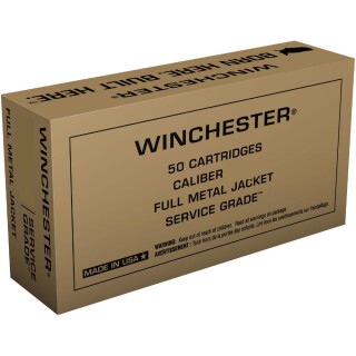 Winchester Service Grade .40 S&W Ammunition 50 Rounds 165 Grain Full Metal Jacket