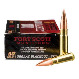 Fort Scott Munitions .300 AAC Blackout Ammunition 20 Rounds SCS TUI 150 Grain
