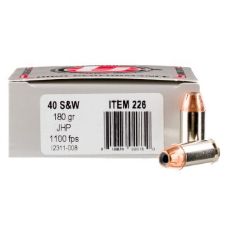 Underwood Ammo .40 S&W Ammunition 20 Rounds ASP JHP 180 Grain