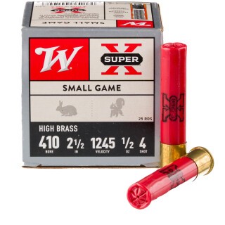 Winchester SuperX Game .410 Ammunition 25 Rounds 2-1/2" #4 Lead 1/2oz