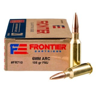 Hornady Frontier 6mm ARC Ammunition 20 Rounds FMJ 105 Grains