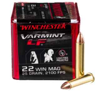 Winchester Varmint LF .22 WMR Ammunition 50 Rounds NTX PT 25 Grain