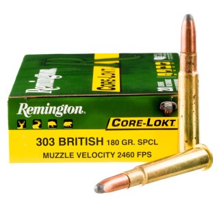 Remington Express .303 British Ammunition 20 Rounds Core-Lokt SP 180 Grain