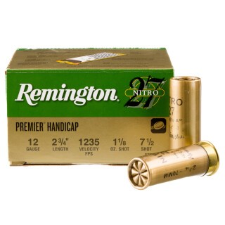 12 Gauge Remington Premier Nitro 27 Target Load 2-3/4" #7.5 Lead 1-1/8 Ounce 1235 fps 25 Rounds STS12NH7