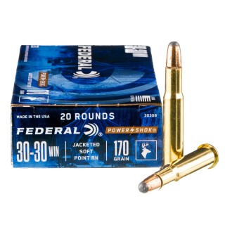 Federal Power-Shok .30-30 Winchester Ammunition, 20 Rounds, RNSP, 170 Grains