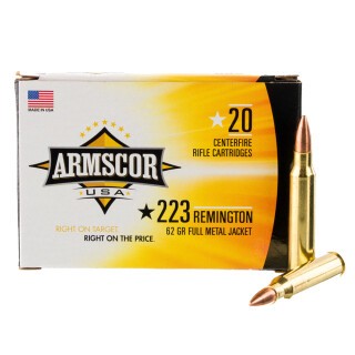 Armscor USA .223 Rem Ammunition 20 Rounds 62 Grain FMJ 3050 fps