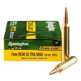 Remington Core-Lokt 7mm Rem Ultra Mag Ammunition 20 Rounds PSP 150 Grains