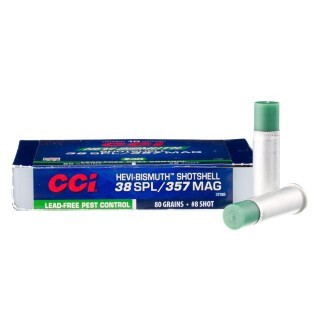 CCI Pest Control Shotshell .38 Special Ammunition 10 Rounds #8 Bismuth Shot 80 Grains