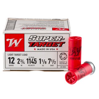 Winchester 12 Gauge #7.5 Lead Shot 2-3/4 25 Rounds