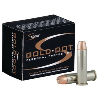 Speer Gold Dot Personal Protection .357 Magnum Ammunition 20 Rounds 125 Grain Gold Dot Hollow Point 1450fps